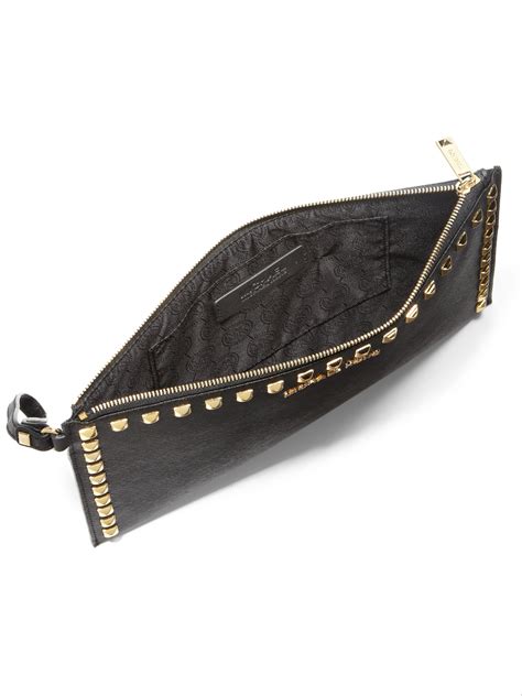 michael kors large wristlet clutch|Michael Kors studded clutch.